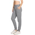 thumbnail image 3 of Reflex Womens Juniors High Rise Fleece Lined Jogger Sweatpants (Heather Charcoal, XL), 3 of 4