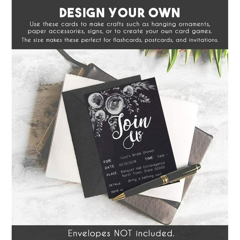 Discount Black Card Stock for formal DIY invitations and announcements -  CutCardStock