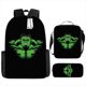 thumbnail image 1 of Mochila con estampado de dibujos animados de Hulk, bolso bandolera, estuche para lápices, juego de 3 piezas, mochila escolar para estudiantes, juego de papelería, 1 of 5