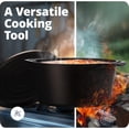 thumbnail image 3 of Greater Goods 10 inch Cast Iron Dutch Oven with Lid, 5qt Capacity, for Stove, Complete Cast Iron Set, 3 of 12