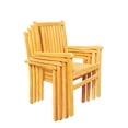 thumbnail image 2 of 7-Piece Teak Dining Set: 94" Oval Extendable Table + 6 Cahyo Stacking Arm Chairs, 2 of 12
