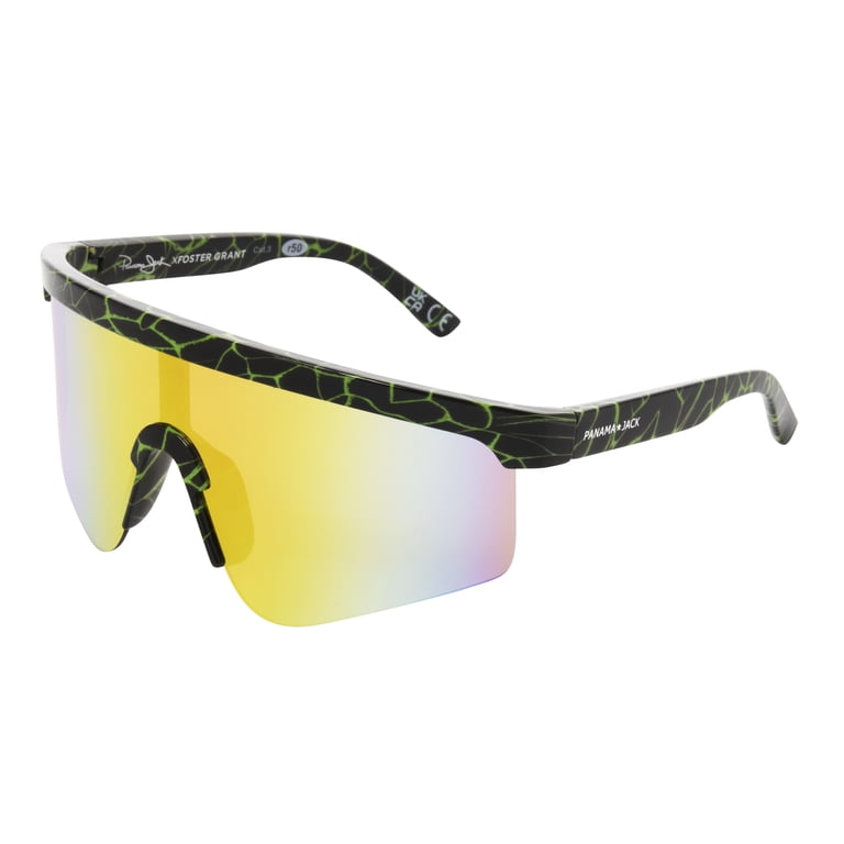 Panama Jack Men's Shield Fashion Sunglasses Black - Walmart.com