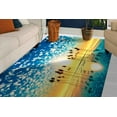 thumbnail image 6 of Coastal Rug, Tropical Rug, Beach Soft Rug, Sunrise Rug, Sunset Rug, Blue Decor Rug, Modern Rug, Entry Rug, Thick Rug, Pattern Rug, Car Mat, 2.6'x5' - 80x150 cm, 6 of 8