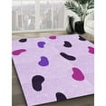 thumbnail image 3 of Ahgly Company Tapis d'Intérieur Lavable en Machine Carré Transitionnel Violet, 8 Pieds Carré, 3 of 7
