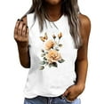thumbnail image 2 of Women's Summer Casual Round Neck Loose Sleeveless T-Shirt Top, 2 of 4