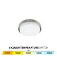 thumbnail image 4 of WAC Lighting Lithium 11" 1-Light LED 5-CCT Round Aluminum Flush Mount in Nickel, 4 of 5
