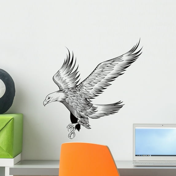 Eagle Wall Decal by Wallmonkeys Peel and Stick Graphic (18 in H x 18 in W) WM125362