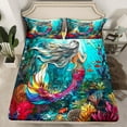 thumbnail image 2 of Erosebridal American Football City Full Sheet Sets, Blue Red Bedding Full Size, Eat Sleep Room Decor, 2 of 7