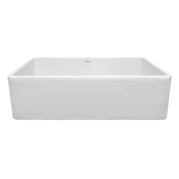 Whitehaus Wh3618 Duet 36 Single Basin Farmhouse Fireclay Kitchen Sink White Com Whitehaus Wh3618 Duet 36 Single Basin, Whitehaus Farm Sink