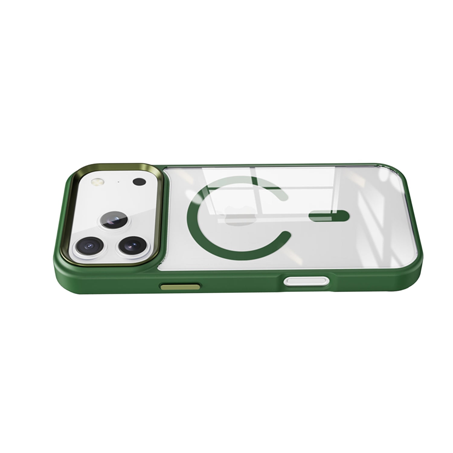 Durable Metal Wireless Charging Case for iPhone 17 Pro Max - Green