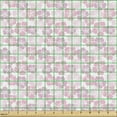 thumbnail image 2 of Ambesonne Floral Fabric by the Yard Upholstery, Pastel Blush Tones Flower, 3 Yards, White Rose Pale Pink, 2 of 5