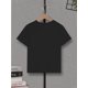 thumbnail image 2 of Girls' Summer Fashion Casual Printed T-Shirt, Short Sleeve Round Neck Top With Cartoon Ruler Pencil & Happy First Day of School Letter Graphic Design, 2 of 6