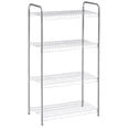 thumbnail image 1 of Wire Shelf Rubbermaid de 4 niveles, níquel satinado de alta resistencia, 1 of 8