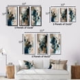 thumbnail image 4 of Designart "Abstract Reflections in Blue III" Abstract Framed Wall Art Set Of 3 - Blue Abstract Frame Gallery Set For Office Decor, 4 of 7