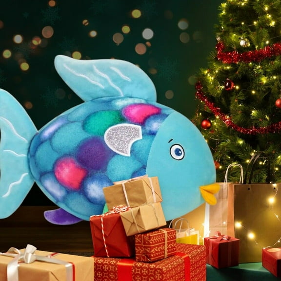PLUSH DOLL Rainbow Fish plush Marcus Pfister's 12” Soft Stuffed Holiday Gift New