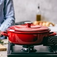 thumbnail image 2 of Merten and Storck German Enameled Iron 1873 Lava Red Braiser, 4QT, 2 of 10
