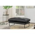 thumbnail image 4 of Karla Black PU Faux Leather Contemporary Loveseat and Ottoman, 4 of 8
