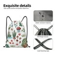 thumbnail image 4 of Saiise Frog and Forest Plants Pattern Sports Drawstring Backpack - String Swim Gym Bag with Wet Proof Pocket for Women&Men-Small, 4 of 6