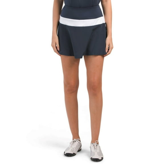 KYODAN Women's Built-in Shorts Color Block Inserts Golf Skort-Navy / L