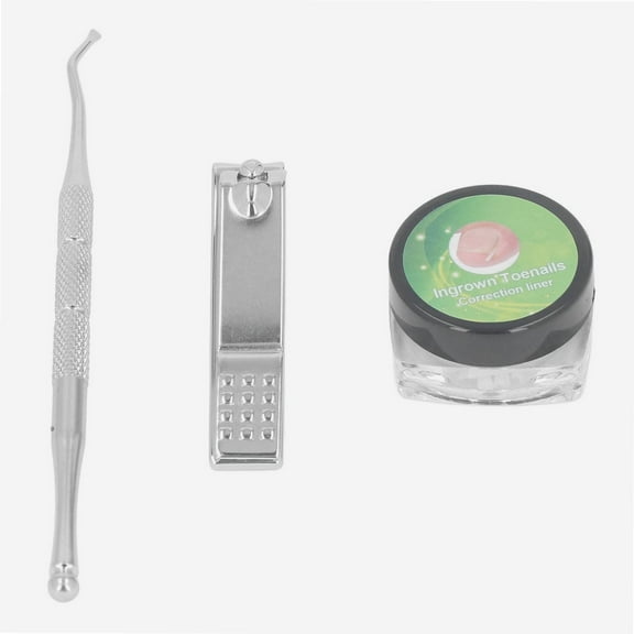 50 PCS Ingrown Toenail Corrector, C Shaped Strips with Ingrown Toenail Lifter and Nail Clipper, Ingrown Toenail Correction Treatment Kit for Women Men Foot Care