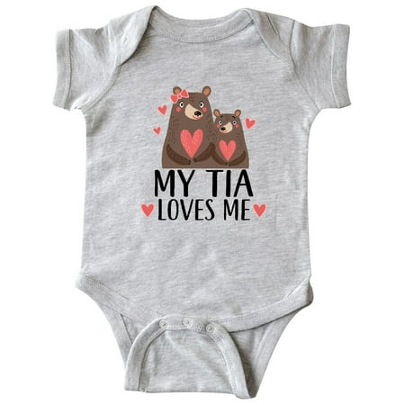 

Inktastic My Tia Loves Me Woodland Bear Gift Baby Girl Bodysuit