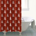 thumbnail image 4 of Red Christmas Tree Pattern Shower Curtain 72"x72" ,Bathroom Decorative Shower Curtains Set with 12 Hooks,Modern Waterproof Washable Shower Curtain, 4 of 6