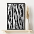 thumbnail image 2 of PixonSign Framed Canvas Print Wall Art Graphic Tiger Stripe Print Animals Wildlife Digital Art Modern Art Glam Closeup Dramatic Ultra Black and White for Living Room, Bedroom, Office - 24"x36" Black, 2 of 5