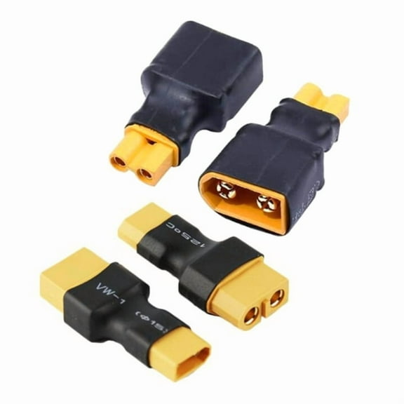 2Pairs XT30 To XT60 Adapter Wireless Connectors For RC FPV Drone Lipo Battery Charger 4pcs
