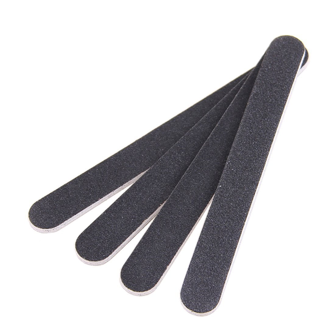 Professional Nail Files Black Washable Emery Boards Square End Serrated