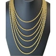thumbnail image 2 of GKNET Stainless Steel Gold Plated Rope Chain Necklace 4mm Size 16" to 26" Unisex, Men-16", 2 of 6