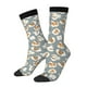 thumbnail image 1 of Balery White Popcorn Calcetas Largas con Estampado para Hombre y Mujer – Suaves y Transpirables, Talla Única (US 5-11), 1 of 6