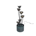 thumbnail image 2 of 35" Chrome Black Metal Lily Flower Pouring Into Bucket Fountain with 5-Watt LED, 2 of 4