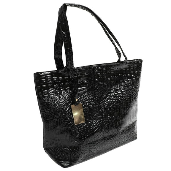 HOMEMAXS  Shopping Bag for Women Tote Handbag Woman Travel Miss Black