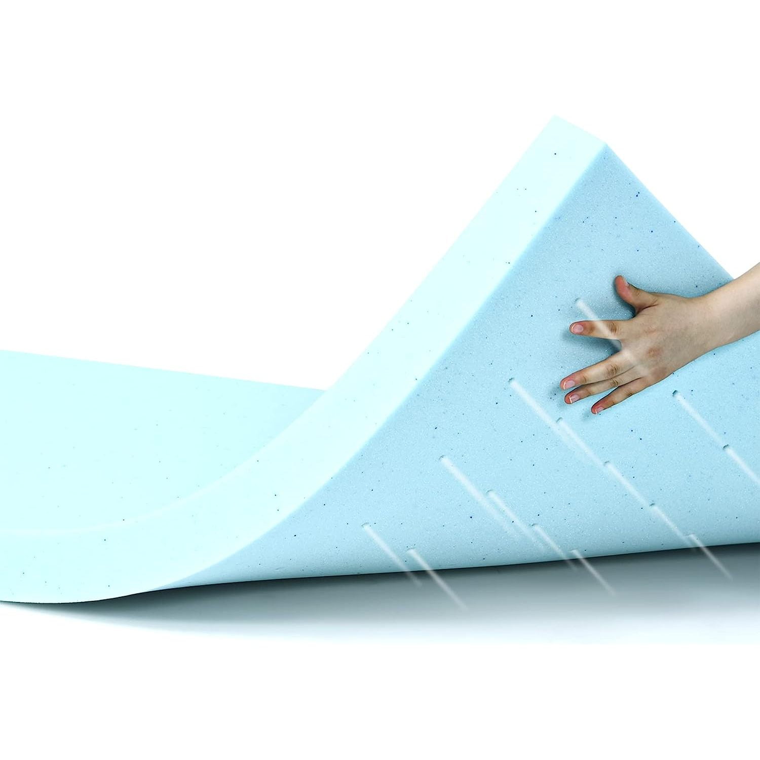 Bilot 3 Inch King Gel Memory Foam Mattress Topper, Ventilated Ultra