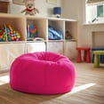 thumbnail image 3 of Flash Furniture Dillon Small Solid Hot Pink Refillable Bean Bag Chair for Kids and Teens, 3 of 12
