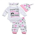 thumbnail image 1 of Newborn Infant Baby Girls Outfit Clothes Romper Jumpsuit Pants Set, 1 of 6