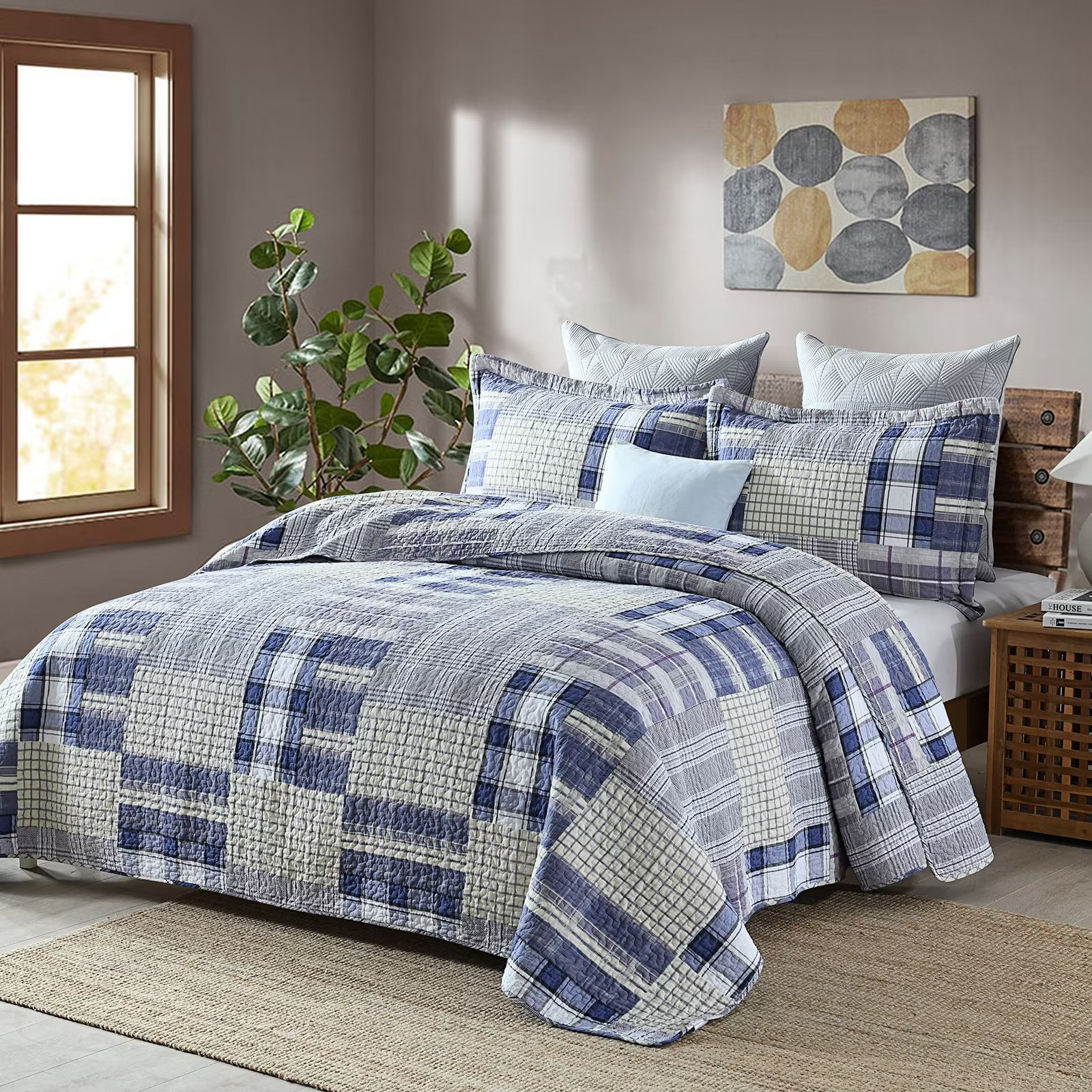 Bedduvit Cotton Quilt Queen Size 3 Pieces 100 Cotton Lightweight