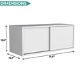 thumbnail image 5 of Note 32"W x 13" H Wall Cabinet with Sliding Doors , Wall Shelf, Storage Cabinet, Bedroom, Ohffice, Living Room, Garage White, 5 of 7