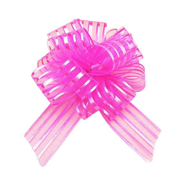 JUNWELL Ruban à Nœuds à Tirer pour Emballage Cadeau Jubilant Résistant à l'Usure Paniers Cadeaux Multicolores Multifonctionnels pour Célébration Rouge