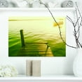 thumbnail image 1 of Promenade en Bois dans la Mer Verte - Impression sur Toile Pont, 1 of 3