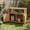 Light Brown, variant on Barara King Wooden Patio Bar Table Set with Built-in Storage, Multi-Use Buffet Sideboard Cabinet for Indoor Outdoor Use, Versatile Bar Furniture for Patio, Gray