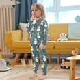 thumbnail image 5 of Bow Rabbit Carrot Pattern Cotton Pajamas 2 Piece Set Sleepwear Soft and Comfortable Homewear Nightwear, 5 of 7