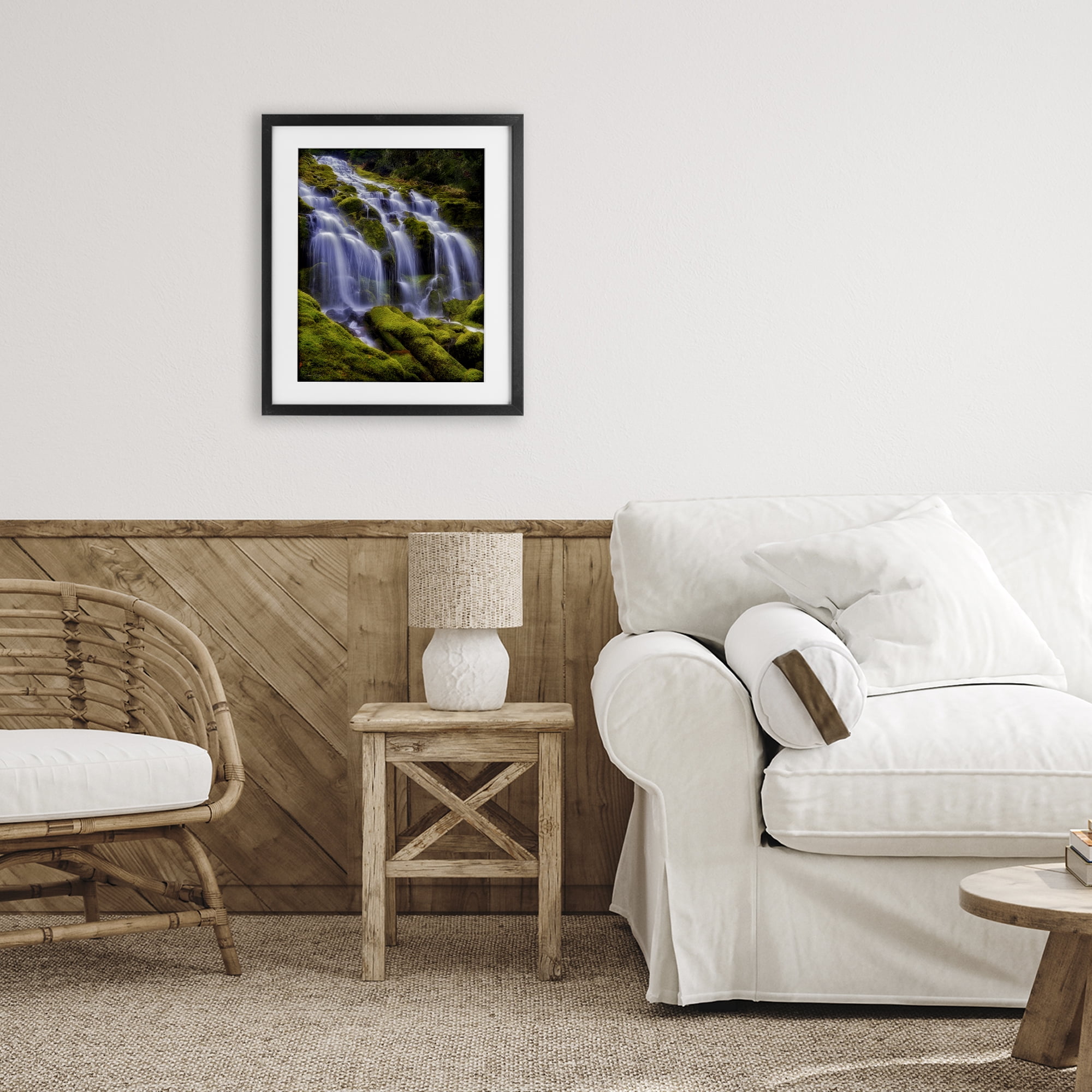 Stupell Industries Upper Proxy Falls Black Framed Print Under Glass, design by Dennis Frates