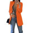 thumbnail image 2 of Chaqueta de mujer, chaqueta de trabajo con solapa, conjunto ligero, trajes casuales, ropa holgada, para proteger abierto y elegante para la calle - Naranja 4XL Yinane Traje de rebeca de mujer, 2 of 7