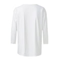 thumbnail image 4 of NAFUU Summer Tops For Women 2026 Trendy Elegant Solid Color 3/4 Sleeve O-Neck Top Lightweight Comfortable Fashion Blouses For Women, 4 of 5