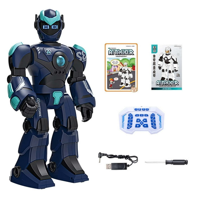 Kyusrd Jouets Articles d'Économies pour Enfants! Robot de Dialogue Vocal Intelligent Modèle Télécommande Programmation Détection de Gestes Jouets pour Enfants