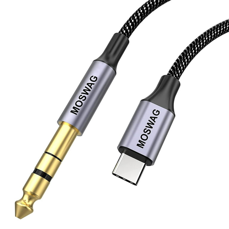 USB C to Dual 6.35mm 1/4 inch Stereo Splitter Y Cable, USB Type C to Dual  6.35mm 1/4 inch TS Audio Cord 