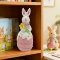 thumbnail image 5 of Figurine en Résine Lapin de Pâques sur Œuf, Décorations de Table Lapin Coloré de Pâques Cadeaux de Pâques pour Enfants, 5 of 5