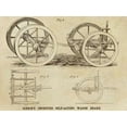 thumbnail image 2 of Inventions 32x25 Gold Ornate Wood Framed with Double Matting Museum Art Print Titled - Gibsons Improved Self-Acting Wagon Brake, 2 of 4