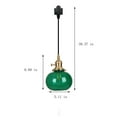 thumbnail image 2 of Kiven H-Type Track Lights, E26 Socket Base Creative Personality Glass Pure Copper Partysu Pendant Light,1 Pack - Green(Bulb Not Included), 2 of 7